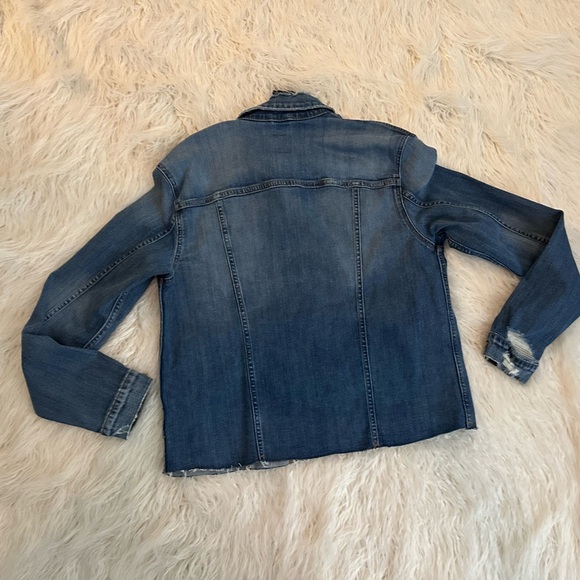 Joe's Jeans Whitney Distressed Cutoff Raw Hem Jean Jacket NWT size Large - Picture 6 of 16